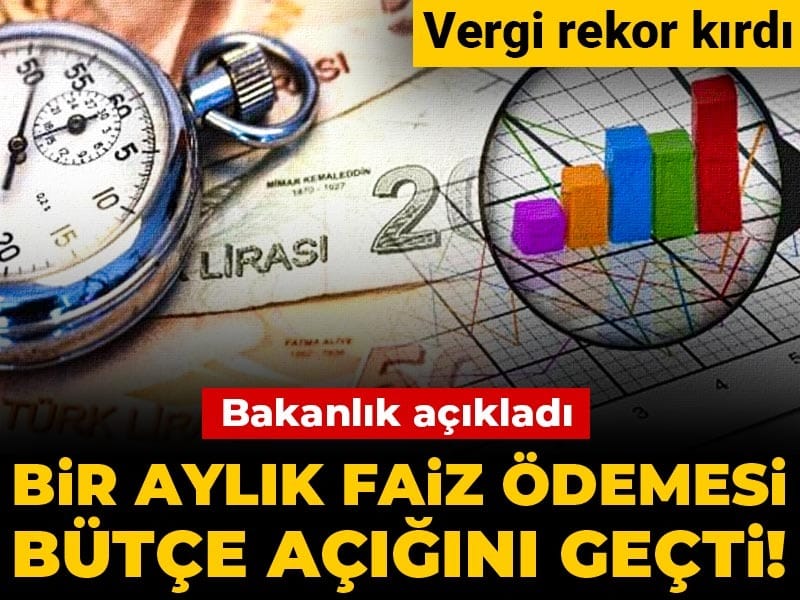 Faiz Ödemeleri Bütçe Açığını Aşarken, Vergi Gelirlerinde Rekor Artış Yaşandı